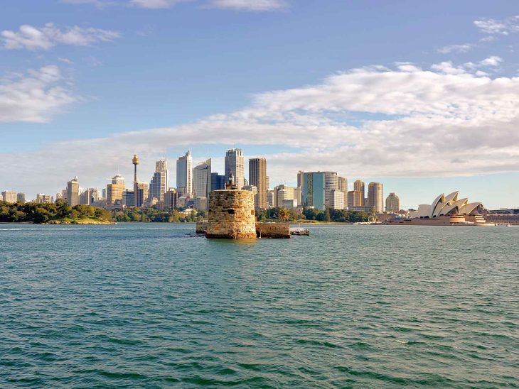 Fort Denison & Sydney skyline.