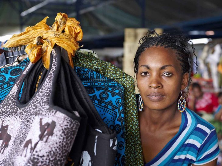 Saleswoman in Kenya.