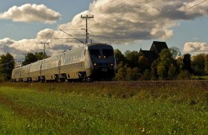 SJ2000 passing through Swedish countryside.