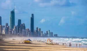 Beach at Gold Coast, Australia.