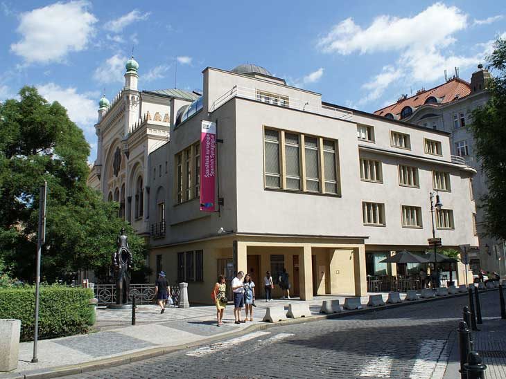 The Jewish Museum in Prague is housed in a functionalist building, which was a former hospital and Spanish Synagogue.