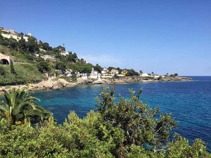 This is the beautiful coast line between Monaco and Cap D´Ail in France.