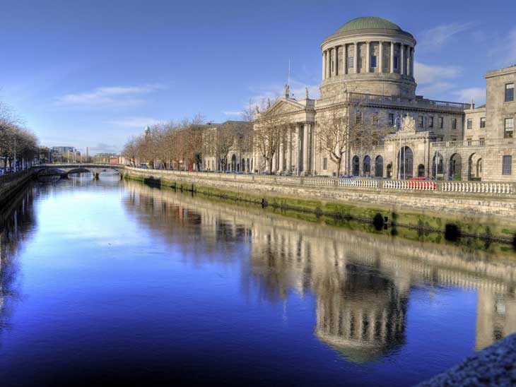 Four Courts by River Liffery in Dublin