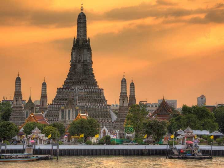 Wat Arun, Bangkok during sunset.