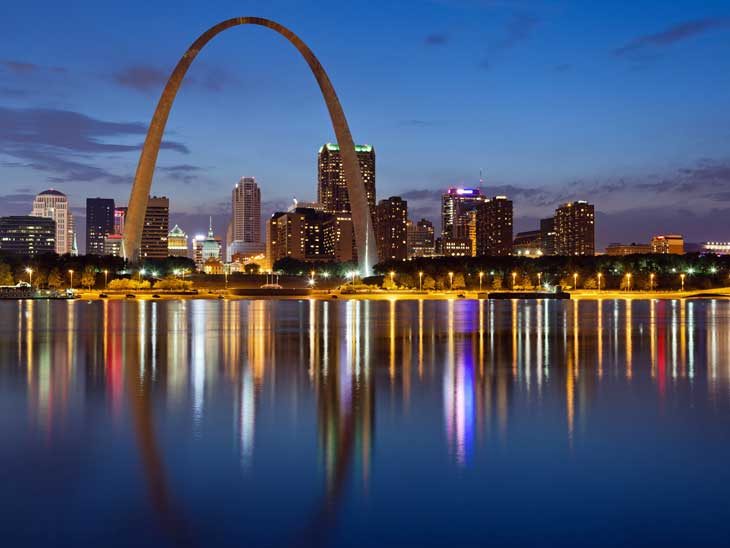 City of St. Louis skyline.