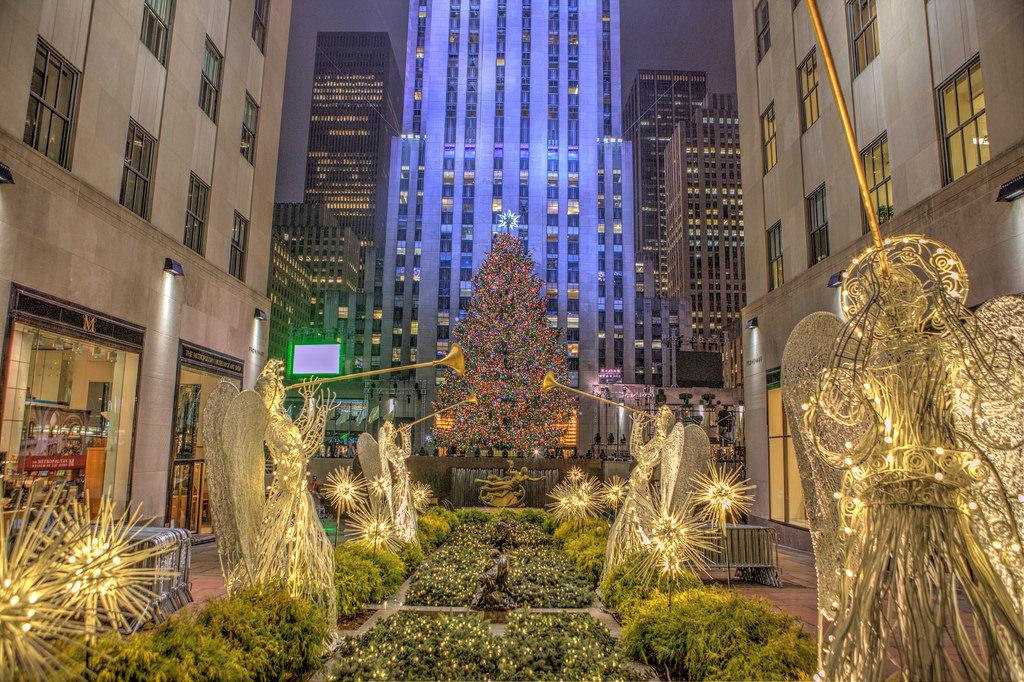 Rockefeller Center in New York in winter.