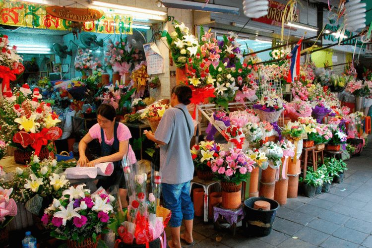 Bangkok Flower Market.