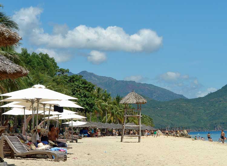 Beach in Nha Trang, Vietnam.