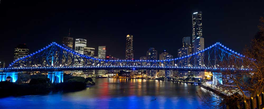 Brisbane at night.