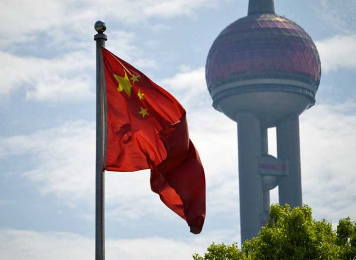 Chinese flag in Shanghai.