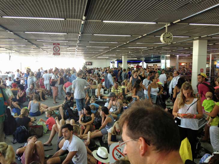Split airport is crowded at times!